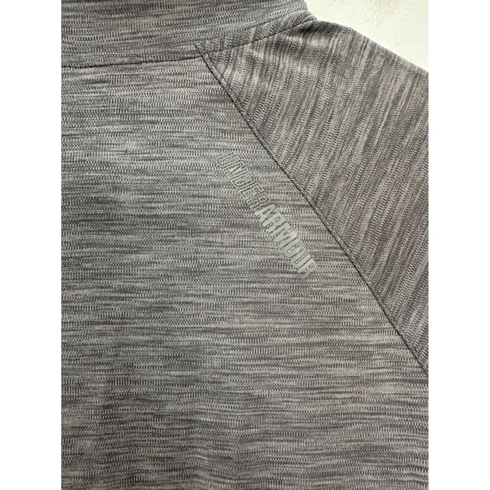 Under Armour HeatGear Gray Quarter‎ Zip Pullover Long Sleeve Top Women's SM - Picture 8 of 9